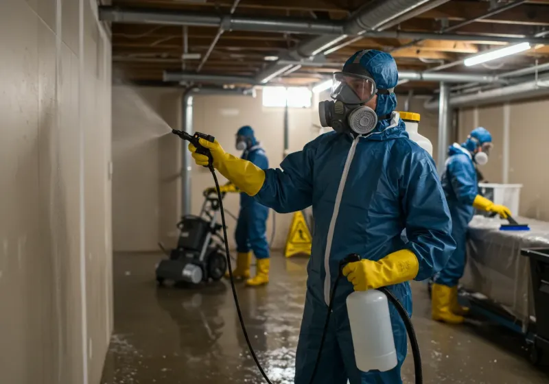 Basement Sanitization and Antimicrobial Treatment process in Wading River, NY